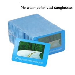 BerWer Wholesale 100 PiecesLot TAC Polarized Lens Test Card for Testing Polarizing Sunglasses Men Women 231229