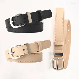 Belts Women's PU Leather Belt Korean Fashion Versatile Girls' Simple Student With Jeans Clothing Decoration