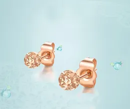 Stud Earrings Glitzy Diamond Carved Ball AU750 18k Real Pure Solid Rose Gold Piercing For Women Girl Upscale Office Jewellery Gift