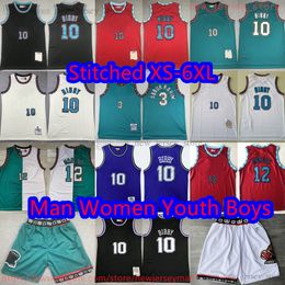 Custom S-6XL Throwback 1998-99 Basketball 10 MikeBibby Jersey Classic Vintage 3 ShareefAbdurRahim Jerseys Stitched 12 JaMorant Breathable Sports Shirts