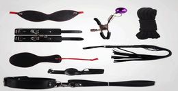 8 in 1 BD SM Bondage PU Sex Kit BDSM Games Gadgets sex bondage kit set Adult Sex Toys Bondage Restraints5439537