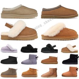 Women Tasman slippers Tazz Australia ug Designer Ultra Mini Boots over the knee booties Classic Platform Womens Chestnut Sand Black Winter Ankle Suede Snow Boot