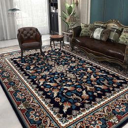 Persian Morocco Carpet Home Large Area Rugs for Living Room Floor Mats Bedroom Decoration Floral Sofa Non Slip Soft Flannel Mat 231229