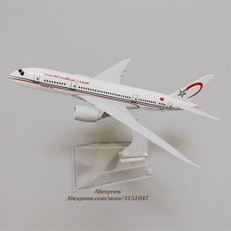Modle Aircraft Modle Alloy Metal Royal Air Maroc Airlines B787 Boeing 787 Airplane Model Airways Plane Model Diecast Aircraft Kids Gifts