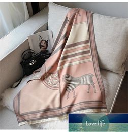 Quality Scarf Women's Cashmere-like Autumn and Winter Korean Style Horse Double-Sided Shawl Thickened Warm Scarfs