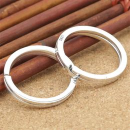 Polish 925 Sterling Silver Large Key Ring Split Ring for Key Chain Diameter 30mm