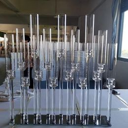 Holders Candle Holders 15 arms clear tall crystal candelabra glass candle holder wedding table tree centerpieces