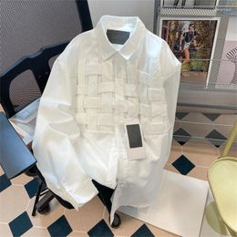Women's Blouses WDMAN Japanese Retro White Woven Shirt For Women Autumn Loose Casual Blouse Long Sleeve Single Breasted Blusas Top