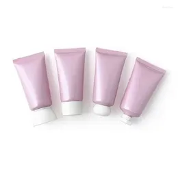 Storage Bottles Plastic Bottle Empty Shiny Pink Soft Tbue 50ml 30Pcs Refillable Container Screw Lid Packaging Cosmetic Squeeze