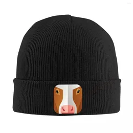 Berets COW Animal Lover Beanie Bonnet Knit Hats Men Women Cool Unisex Adult Winter Warm Cap For Gift