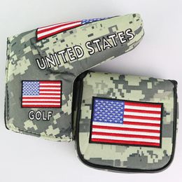 Products Golf Putter Cover USA American National Flag for Mallet Blade Golf Putter Head Cover Protector Magnetic Closure