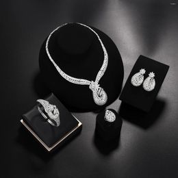 Necklace Earrings Set Fashion Dubai Bride Jewellery Luxury Design For Women's Holiday Added 4 Kinds Of Wedding Joy