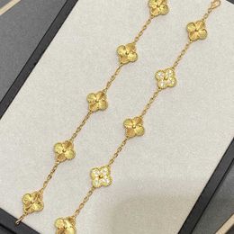 Link Designer Jewellery Luxury Bracelet Chain VanCa Kaleidoscope 18k Gold Van Clover Bracelet with Sparkling Crystals and Diamonds Perfect Gift for Women Girls SPEN