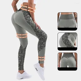 Active Pants Push Up Seamless Leggings Leopard Women Yoga Hip Breathable Suit Tight Fit High Waist Sports Bottom Fitness