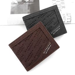 Wallets Large Capacity Two Fold Wallet Portable Leisure Multi-position Male Leather Purse Multi-function Retro PU Coin