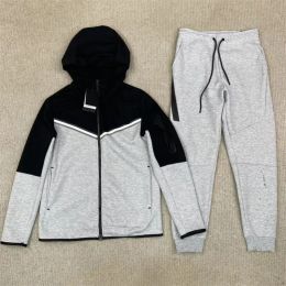 Tech Hoodies Tech Fleece Color Sporwear Комплект спортивного костюма с брюками на молнии Techs Fleeces Techfleeces Sport Pan Мужские дизайнерские куртки Space Хлопковые бегуны 361