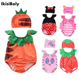 set Unisex Baby Beach Swimwear Newborn Babies New Fruits Little Girls Boys Swimsuit Toddler Bathing Clothes 2pcs Set New Outfits