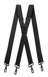 Mens Heavy Duty Work Suspenders 38cm Wide XShape with 4 Swivel Snap Hooks Adjustable Elastic Biker Snowboard Trouser Braces3988305