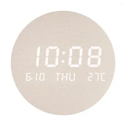 Wall Clocks Lithium Battery Bedroom Clear Visibility Date Convenient Power Options Display Temperature Clock