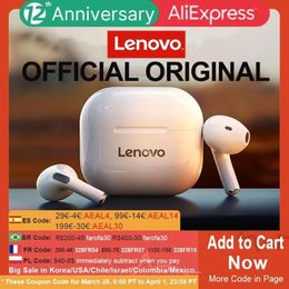 Earphones 2022 Original Lenovo LP40 TWS Wireless Earphone Bluetooth 5.0 Dual Stereo Noise Reduction Bass Touch Control Long Standby 230mAH