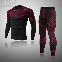 Underpants New Winter Men Ski Thermal Underwear Sets Elastic Motorcycle Long Johns for Men Sports Breathable Thermo Underwear Suits