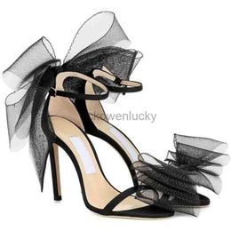 JC Jimmynessity Choo high Dress quality shoes Sandals Aveline Womens Shoes Bowtrimmed Stiletto Heels Party Wedding Bridal Fashion Brand Lady Pumps Black White Red G