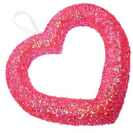 Decorative Flowers Love Wreath Garland Door Heart Decoration Hanging Decorations Valentines Day For Home Foam