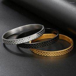 Bangle Diamond Patterned Titanium Steel Personalized Opening Bracelet Fashionable Stainless Men's Retro Trend Frosted