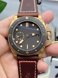 VS Factory Super Edition V2 Men's Watches Pam00382 47mm Cal. P.9000 Movement Automatic Mechanical Watch Bronze Warrior Deep Waterproof Wristwatches-97