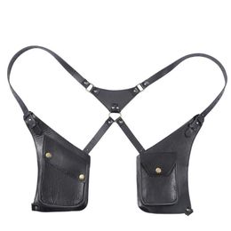 Belts Men Body Chest Belt Bag Anti-Theft Underarm Shoulder Tank Punk Adjustable Strap Holster Outdoor Pocket Costume318k