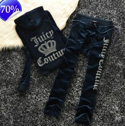 2024 Juicy Apple Women's Tracksuit Summer Brand Sewing Suit Velvet Tracksuits Velour Women Track Hoodies Pants Met 558