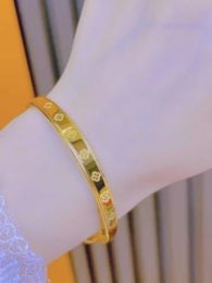 Designer Jewellery Luxury Bracelet VanCa Kaleidoscope 18k Gold Van Clover Bracelet with Sparkling Crystals and Diamonds Perfect Gift for Women Girls 7YF2
