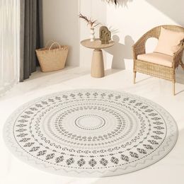 Nordic Round Large Area Carpet Ins Internet Celebrity Simple Living Room Carpets Home Bedroom Bed Dresser Chair Non Slip Rug 231229