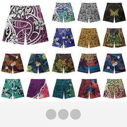 Men's Shorts Polynesian Tribal Hawaiian Totem Tattoo Hawaii Prints Summer Breeches Casual Sweat Men Classic Brand Clothing Beach