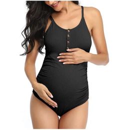 set Maternity Swimwear 2022 Fashion Summer for Pregnant Women Sexy One Piece Swimsuits Pregnant Bathing Solid Bikinis Beachwear