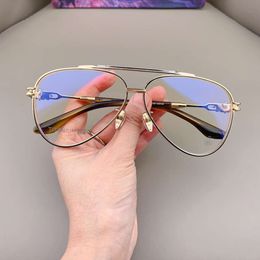 Designer Ch Cross Glasses Frame Chromes Brand Sunglasses Eyeglass Large Myopia Face Pure Titanium Mirror Degree Flat Heart Luxury High Quality Frames 2024 Evvu