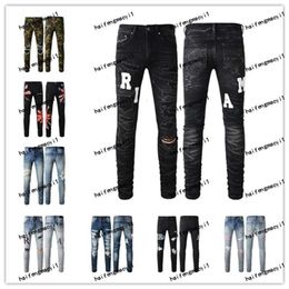 AMIRI Вы  Uomo AM2 Lusso amari amirl Designer Denim viola AM2 Jeans Fori AM Pantaloni Jean COOLGUY Biker amiiri amirly Pantaloni Uomo Abbigliamento #813