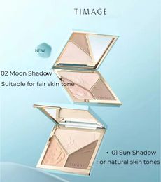 TIMAGE Master Caitang High Gloss Contour Palette ThreeColor OnePiece Matte Bronzer Highlighter Nose Shadow Sculpted Face 17g 231229