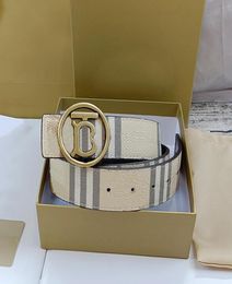 luxury Designer belt mens belt classic reversible stripe element Pin buckle belts casual width 38cm size 105125cm fashion gift v9219664