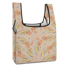 Shopping Bags Shopper Bag Custom Pattern Foldable Handbag Straps For Crossbody Travel Grocery Vegetable Organizer