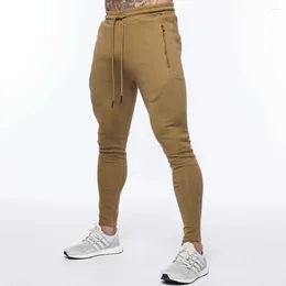 Men's Pants Sweatpants Cotton Embroidered Double Zip Casual Gym Sports Fitness Jogging Training