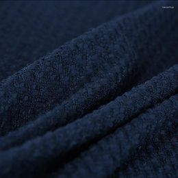 Clothing Fabric 151CM Wide 480G/M Weight Blue Knitted Tweed Acrylic Polyester For Autumn And Winter Overcoat Coat Jacket Dress E953