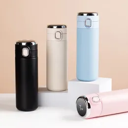Water Bottles The PEA Cup Stainless Steel Vacuum Display Temperature Bounce Intelligent Insulation