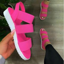 Sandals 2023 Summer Fashion Thick Sole Women's Sports Casual Outdoor Anti Slip Versatile Concise Solid Shoes For Women