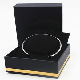 New Luxury Design 4Colors Brand Letter Stainless Steel Bracelets&Bangles Fit Men Women Lovers Open Bracelets Gift241q