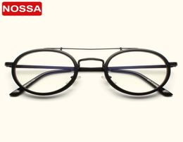 NOSSA Vintage Round Glasses Frames Women Men Classic Optical Eyeglasses Clear Lens Retro Spectacles Pink Transparent Eyewear1972018
