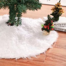 Decorations Home Christmas Tree Plush Skirt Snowy White Plush Velvet Merry Christmas Christmas Tree Skirt Decorations Festive party Home Decor