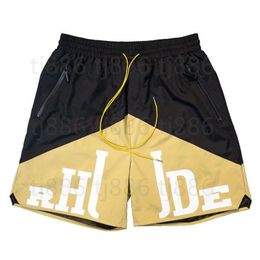 Mens Shorts Rhude Mens Shorts Designer Shorter Men Women Swim Short Cashew Flower Knit Drawstring Capris Men Couples Joggers Sportswear Loose ru Casual B WSQU