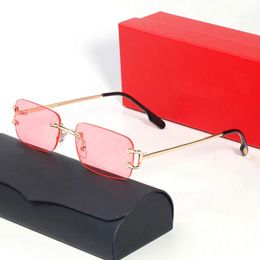 Square Designer Sunglasses for Woman Mens Mirror Print Interpretation Panther Carti Glasses Golden Leopard C Decorative Luxury Meal Frame Ey