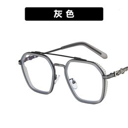 Designer Ch Cross Glasses Frame Chromes Brand Sunglasses Eyeglass for Men's Trendy Big Face Oversized Myopia Equipped Retro Black Gold Eyes Heart High Quality 92b0